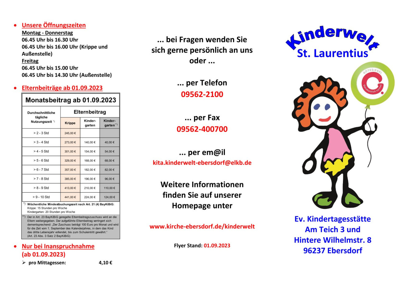 Unser aktueller Flyer Pfarrei EbersdorfGroßgarnstadt